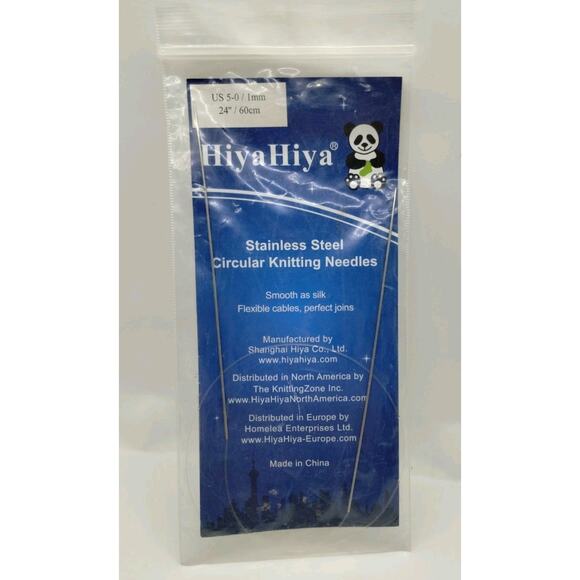 Hiya Hiya Stainless Steel Circular Knitting Needles US 5-0 / 24" - Picture 1 of 3